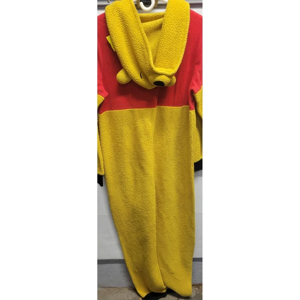 Disney Kids Winnie the Pooh Fleece Hooded‎ Pajamas Onesie XLarge 18 20